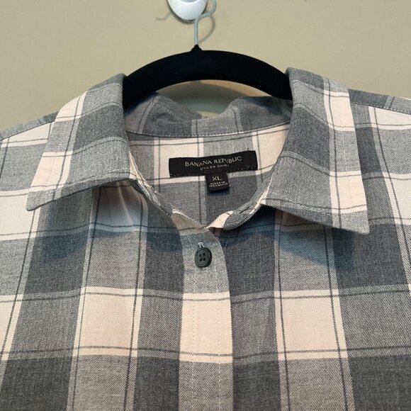 Flannel Shirt, Womens, Banana Republic,  EUC, XL - Picture 9 of 9